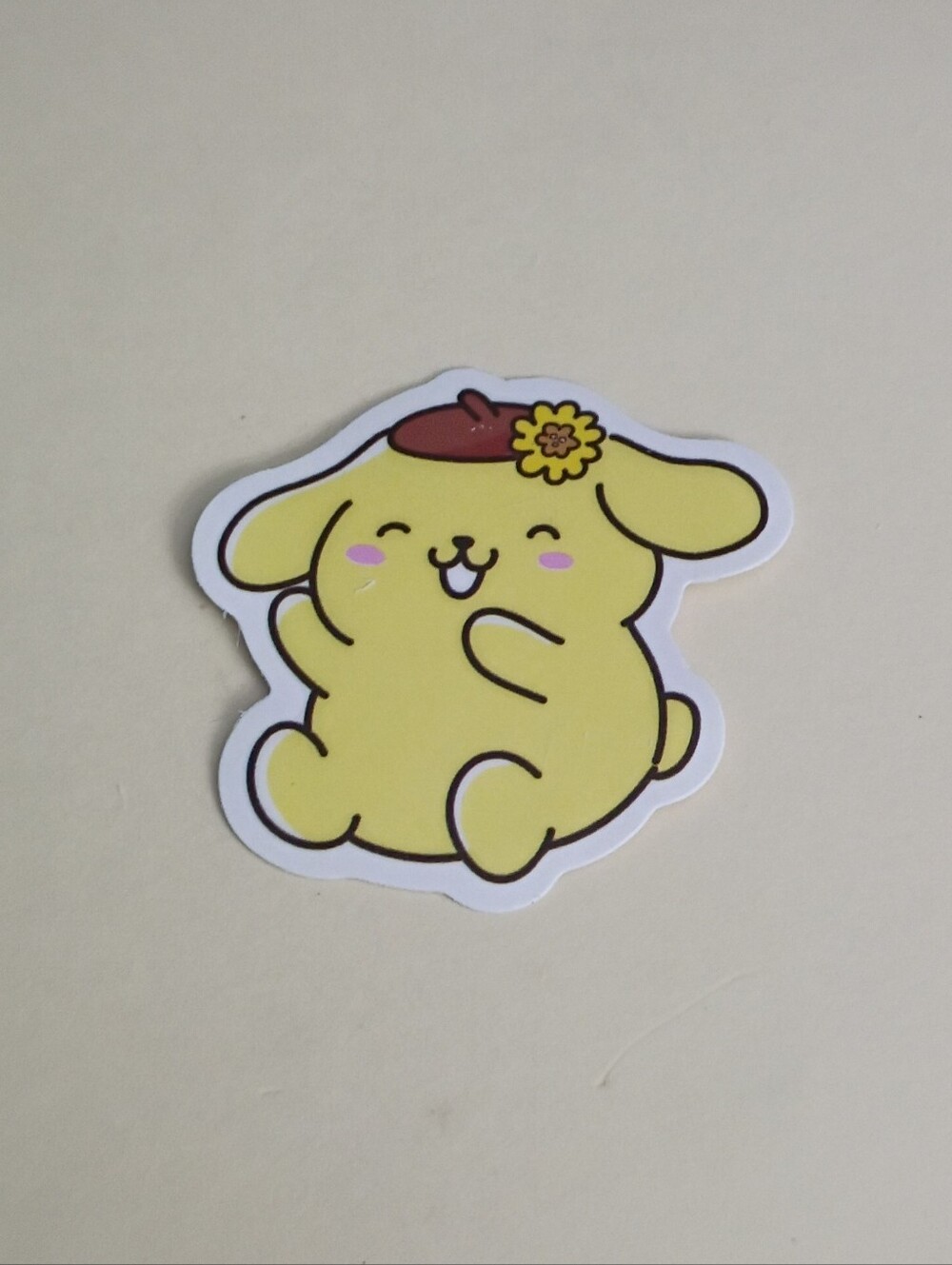 10/$10 Stickers - Pompompurin Laughing Wearing Hat w/ Flower Sanrio